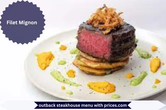 Filet Mignon Menu with Prices